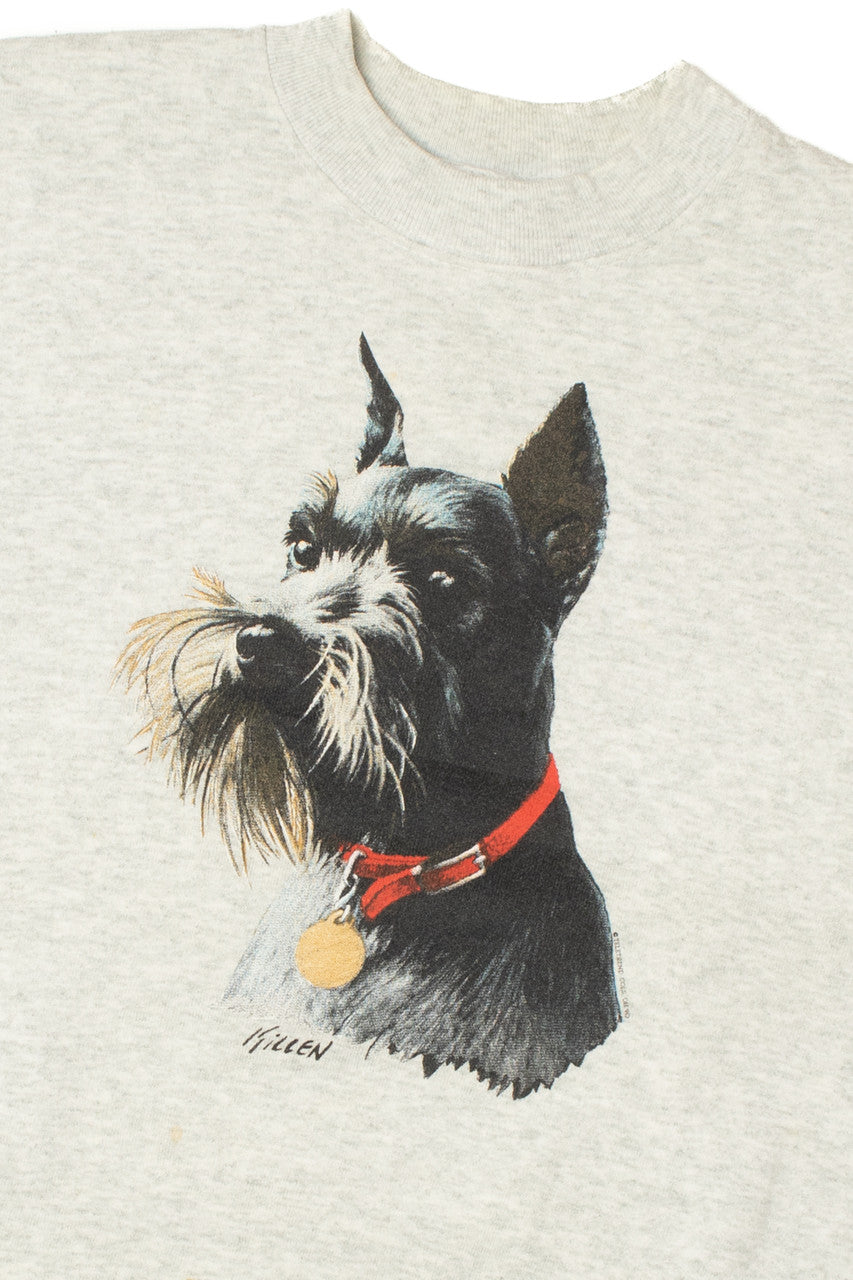 Vintage Schnauzer Dog Fruit of the Loom Sweatshirt