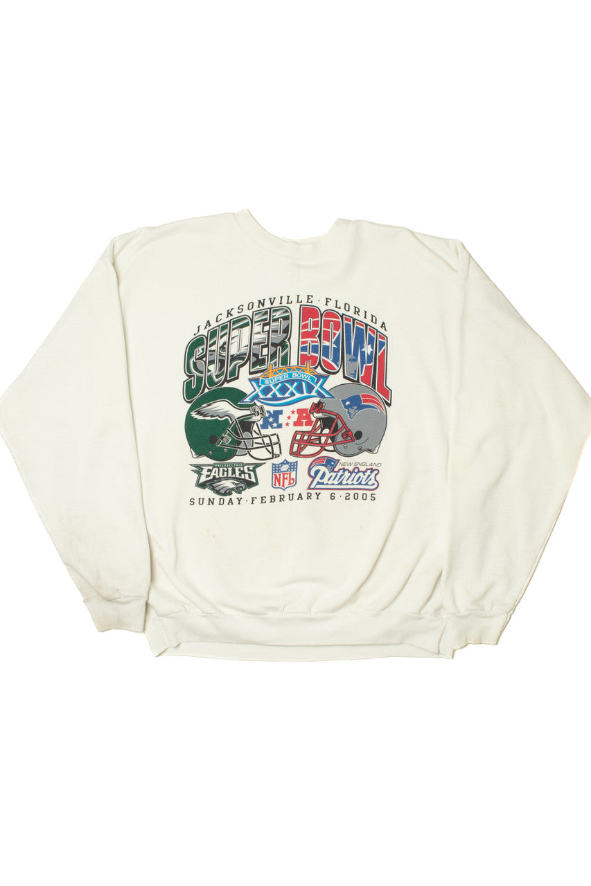 2005 Super Bowl XXXIX Eagles Vs Patriots Sweatshirt