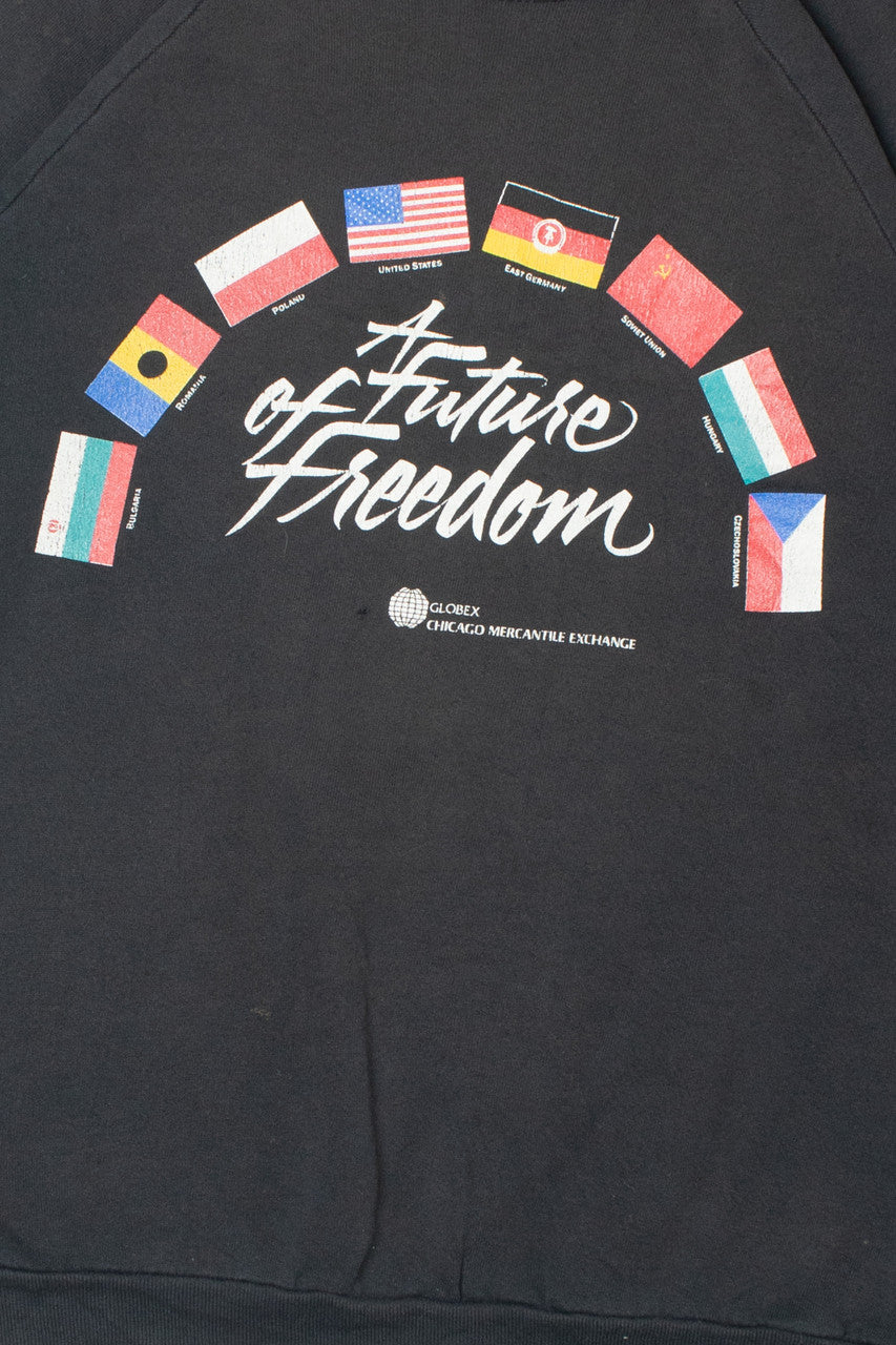 Vintage "A Future Of Freedom" Globex CME Trading Sweatshirt