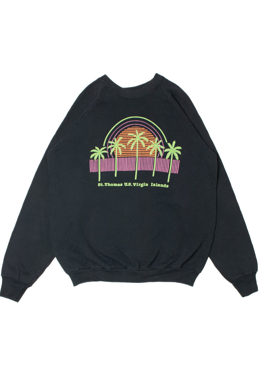 Vintage St. Thomas U.S. Virgin Islands Palm Tree Sweatshirt