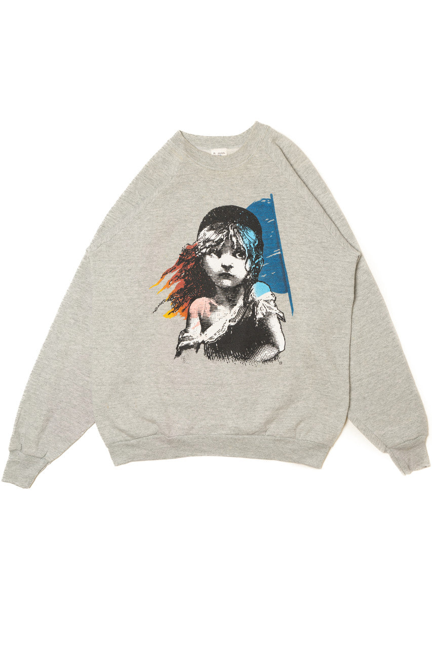 Vintage Les Miserables Front/Back Print Sweatshirt (1980s)