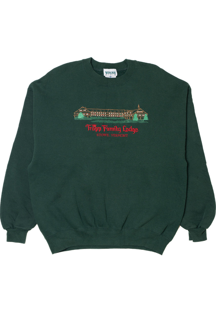 Vintage Trapp Family Lodge Vermont Embroidered Sweatshirt