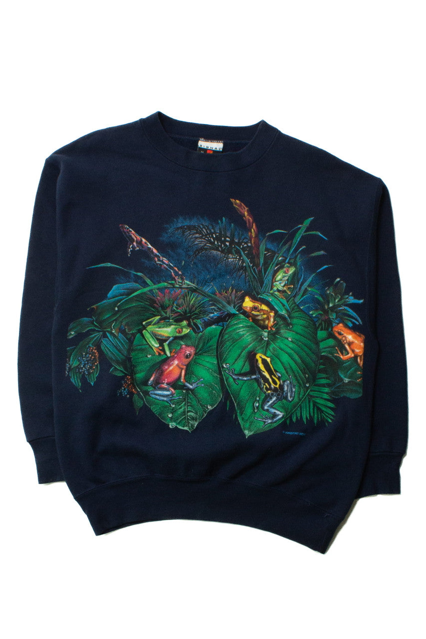 Vintage Tropical Frogs Sweatshirt (1990s)