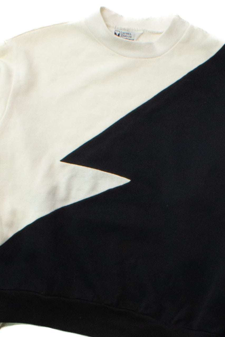 Vintage Black & White Zig Zag Sweatshirt (1990s)