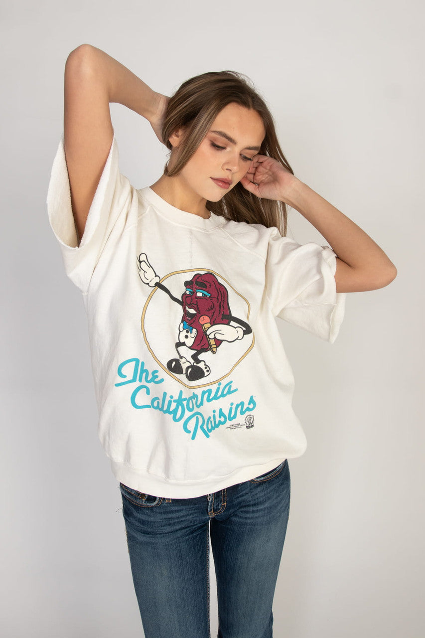 Vintage California Raisins Short Sleeve Sweatshirt (1987)