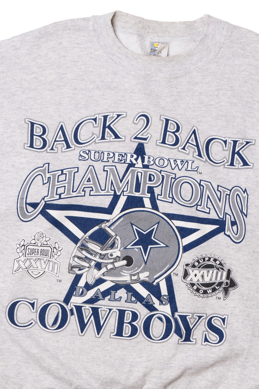 Vintage 1994 Dallas Cowboys "Back 2 Back Super Bowl Champions" Sweatshirt