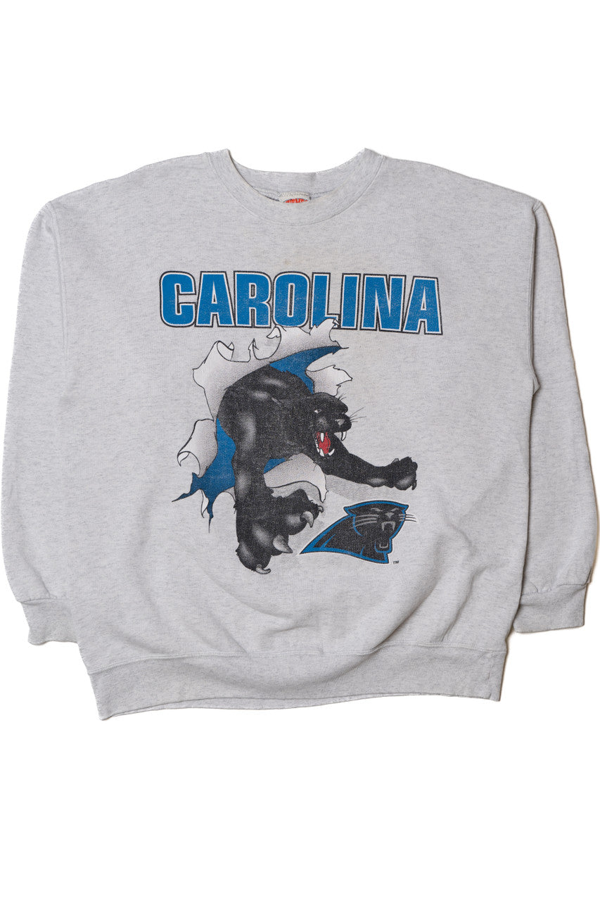Vintage Carolina Panthers NFL Front/Back Print Sweatshirt