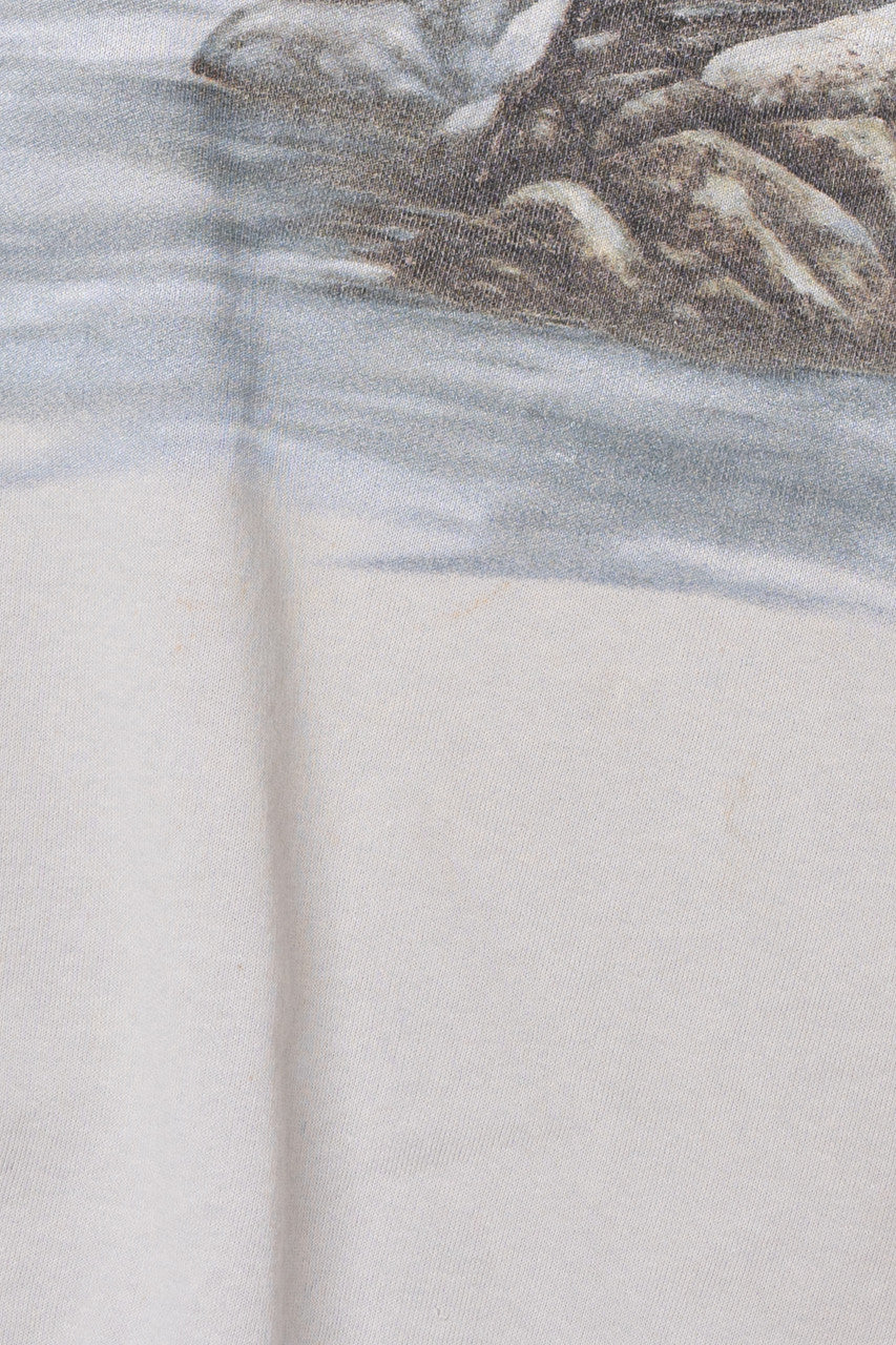 Vintage Eagle And Bears Nature All Over Print Sweatshirt