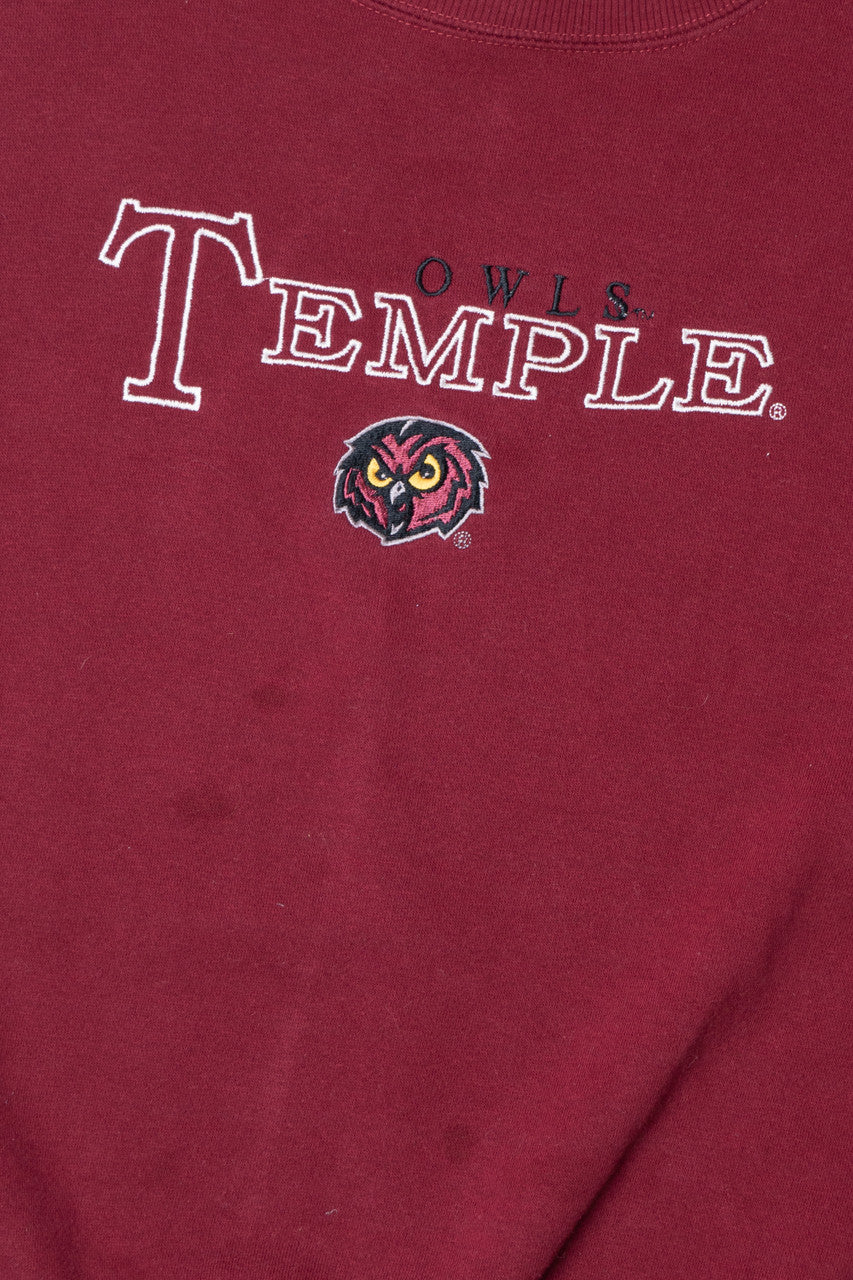 Vintage Temple University Owls Embroidered Sweatshirt