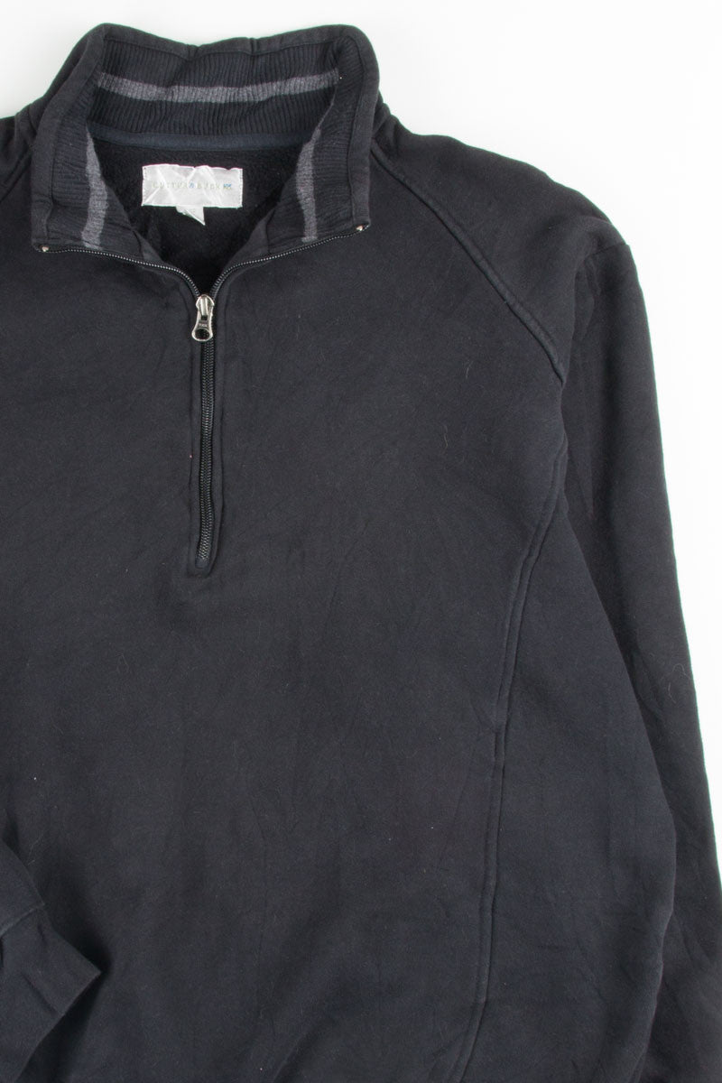 Black Zip Up Pullover Sweatshirt