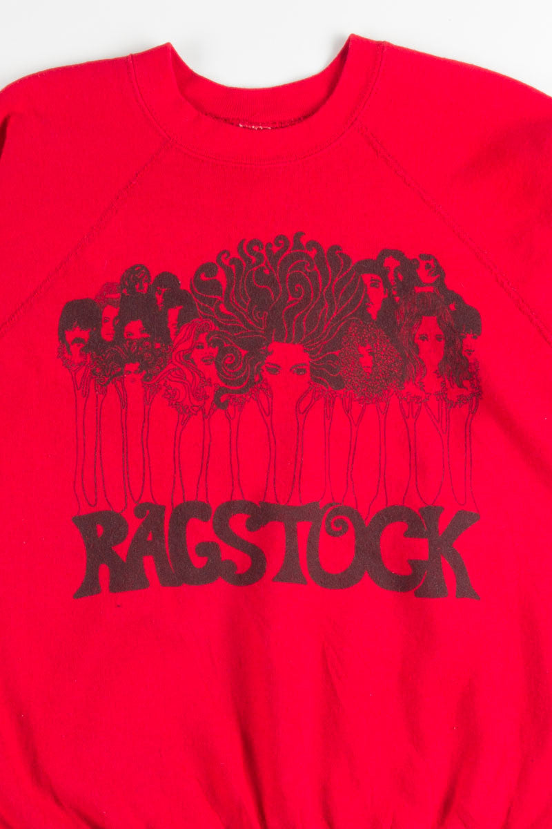 Red Ragstock Forest People Print Sweatshirt 1