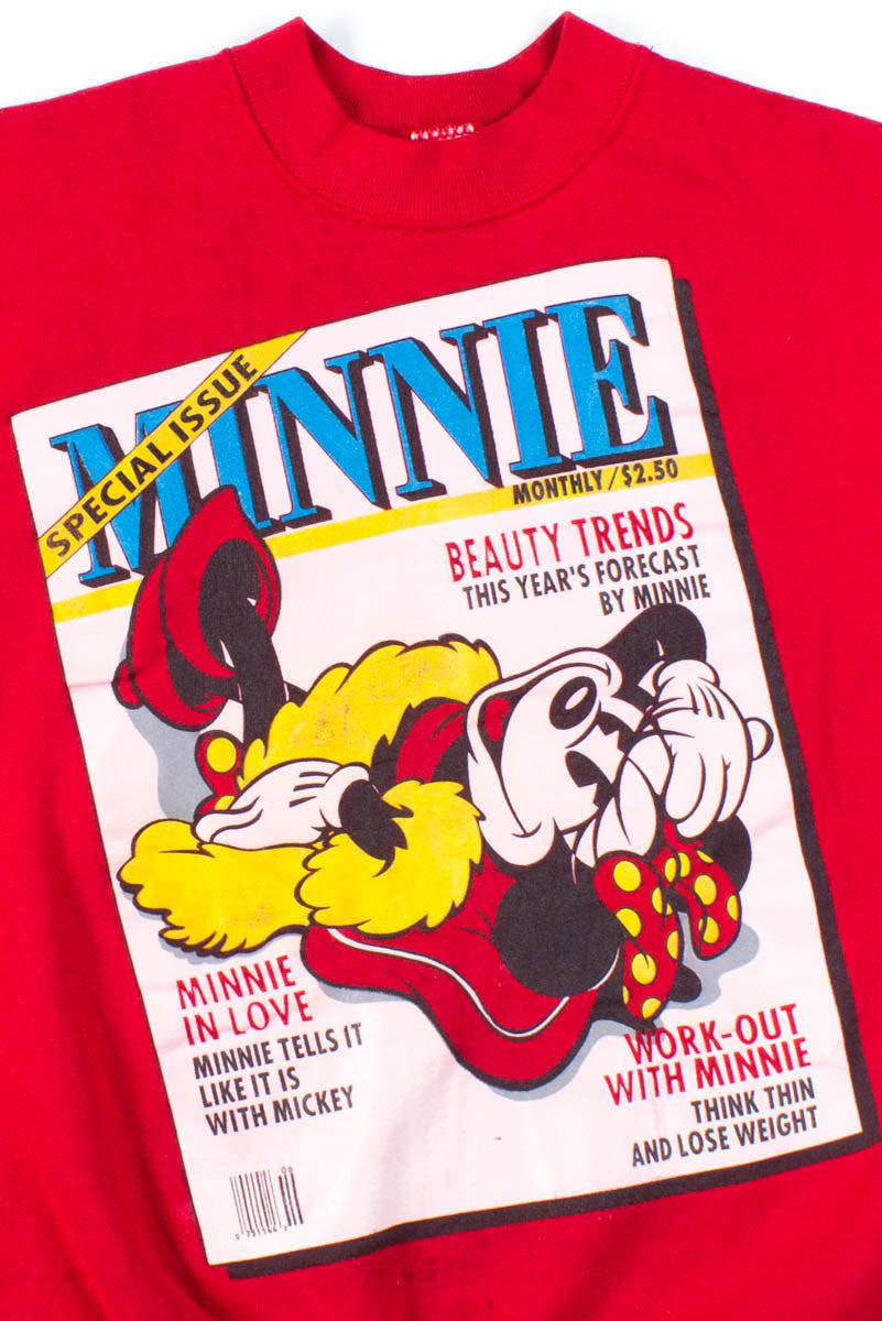 Minnie Magazine Cutoff Sweatshirt