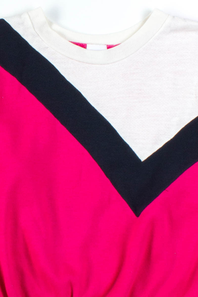 Fuschia Color Block Sweatshirt