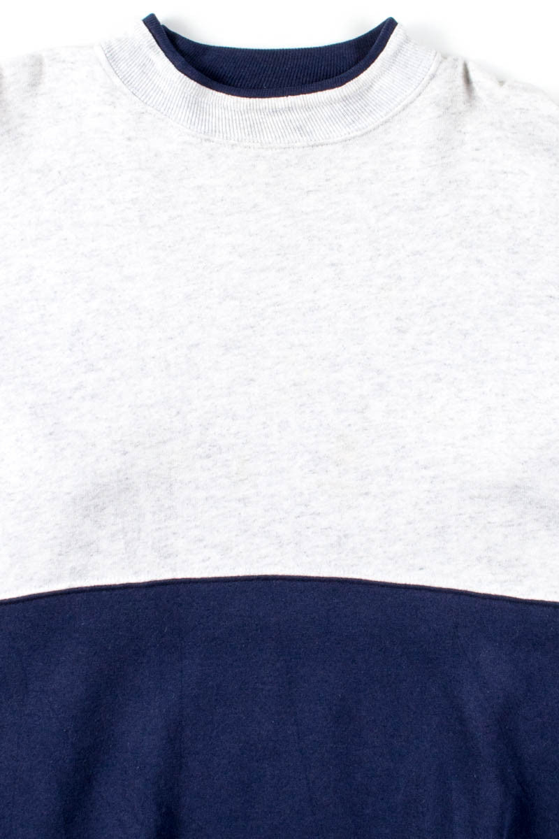 Grey & Navy Block Sweatshirt