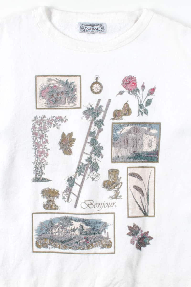 Bonjour Canvas Sweatshirt