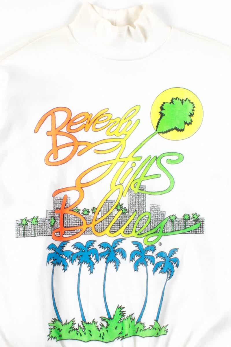 Beverly Hills Blues Turtleneck Sweatshirt