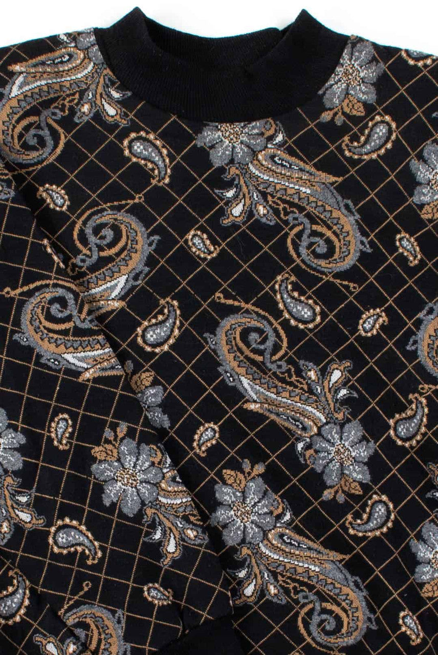 Black Paisley Sweatshirt