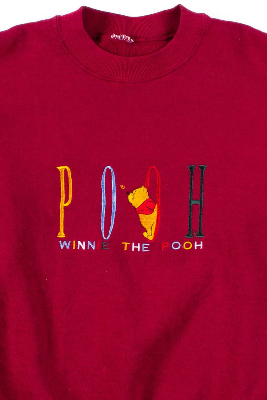 Burgundy Pooh Sweatshirt