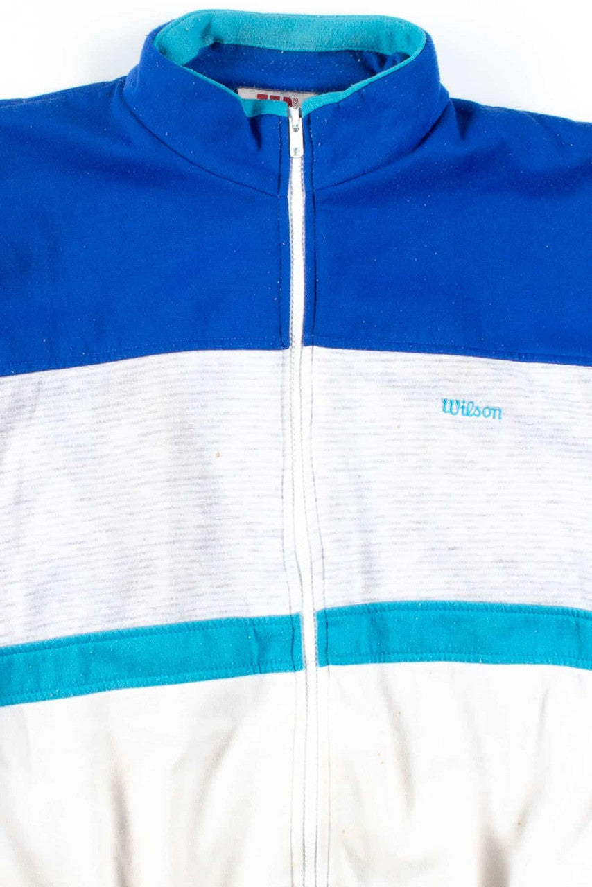 Blue Color Block Wilson Track Jacket