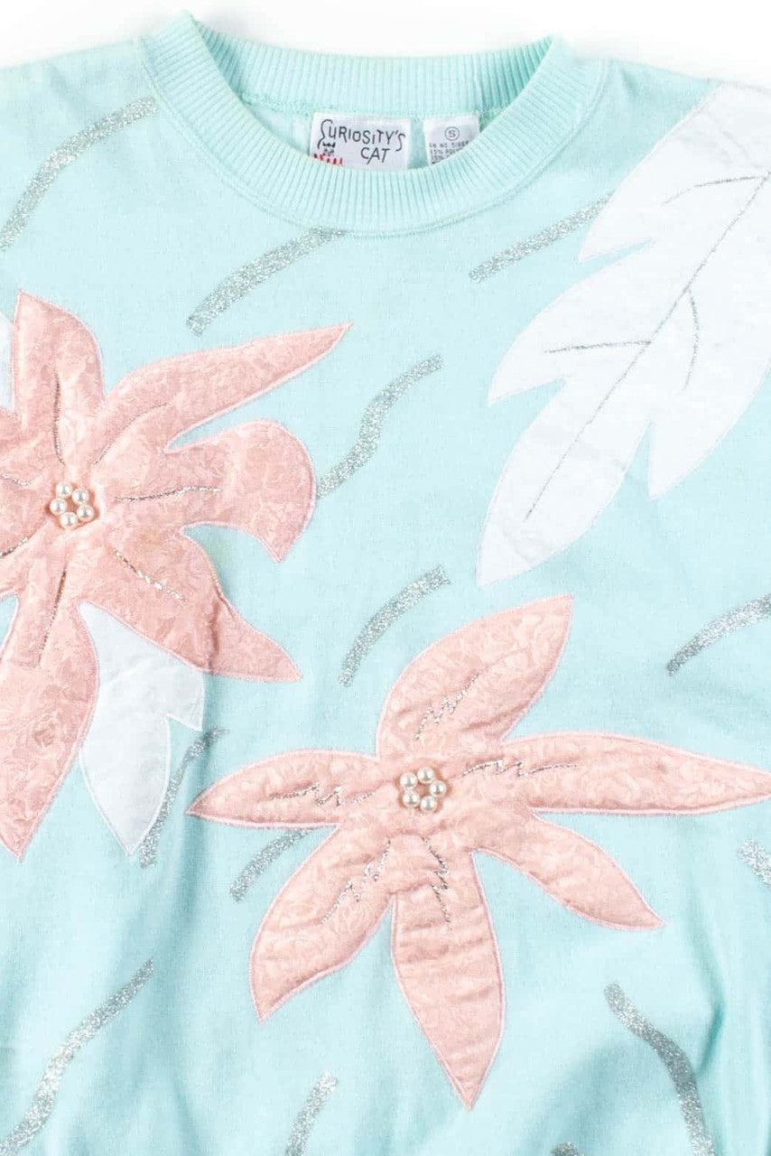Floral Applique Sweatshirt