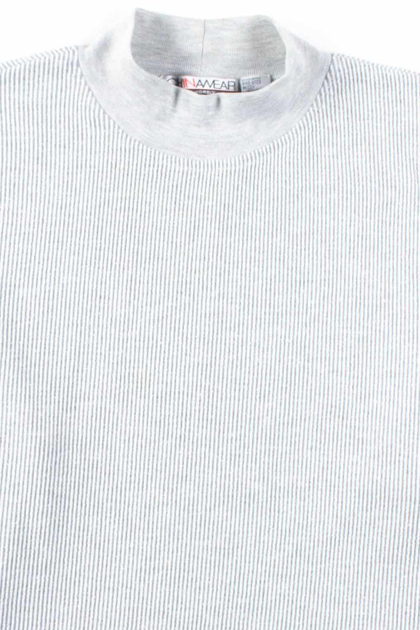 Grey Ribbed Pinstripe Sweatshirt