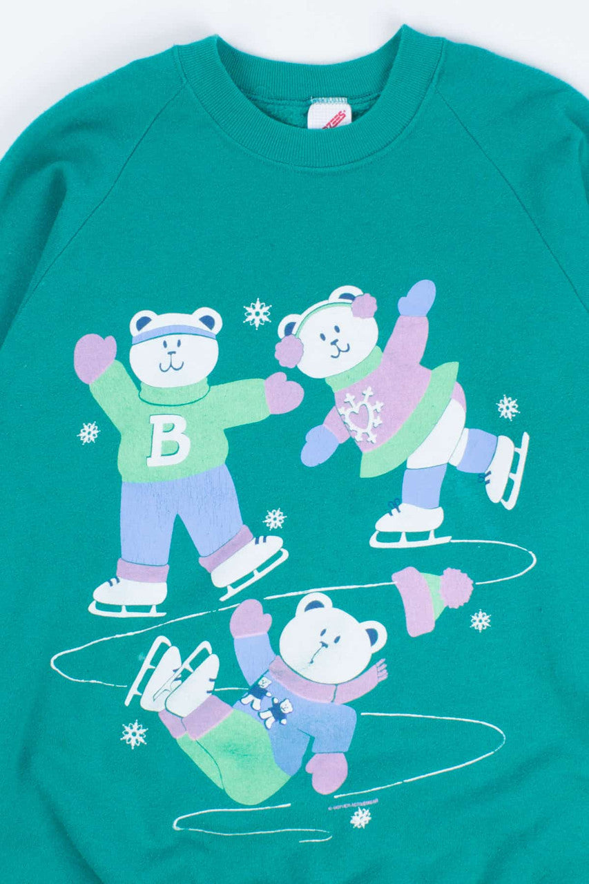 Vintage Skating Bears Sweatshirt