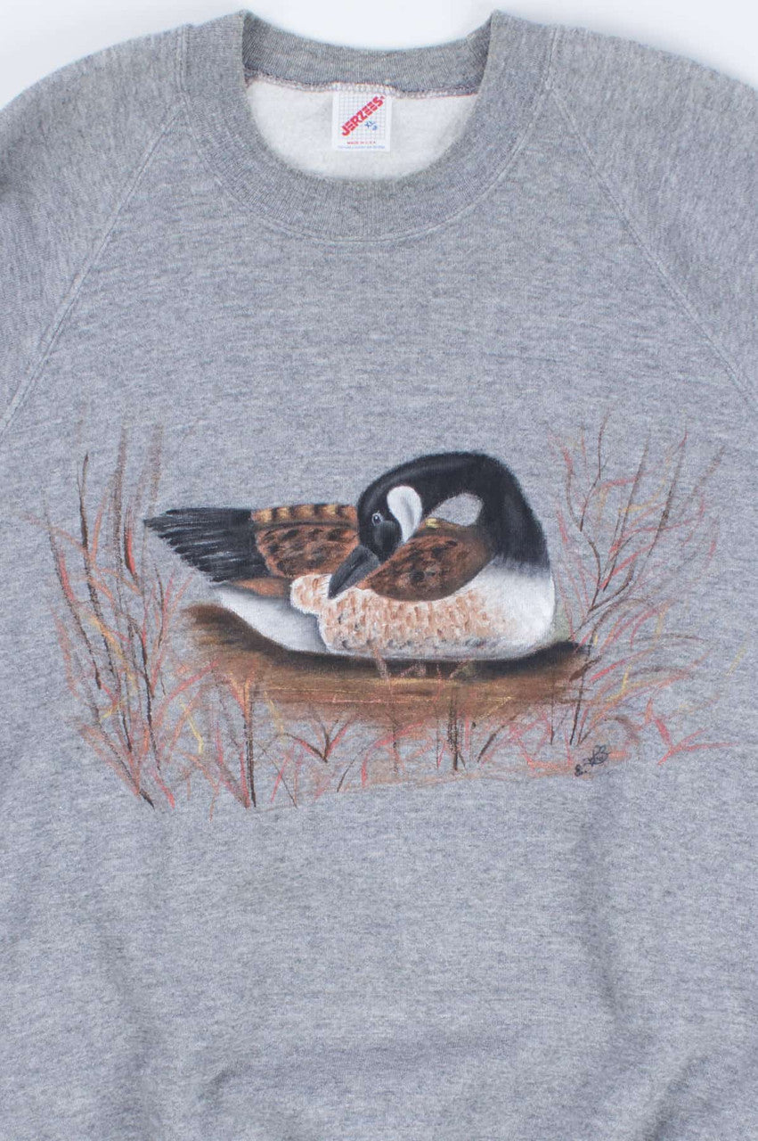 Vintage Painted Nature Scene Sweatshirt