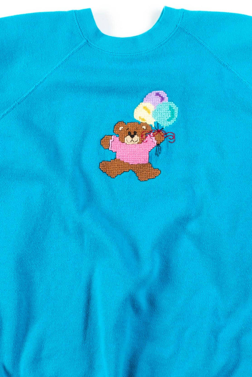 Embroidered Balloon Bear Sweatshirt