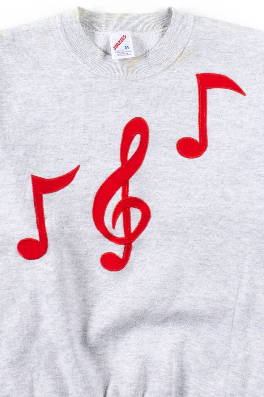 Grey Musical Notes Sweatshirt