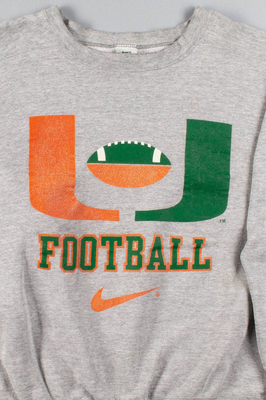 University Of Miami Football Sweatshirt