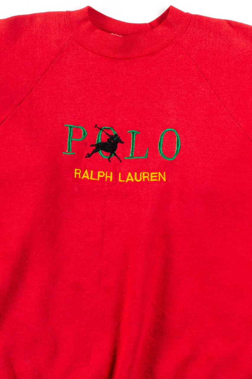Red Bootleg Polo Sweatshirt