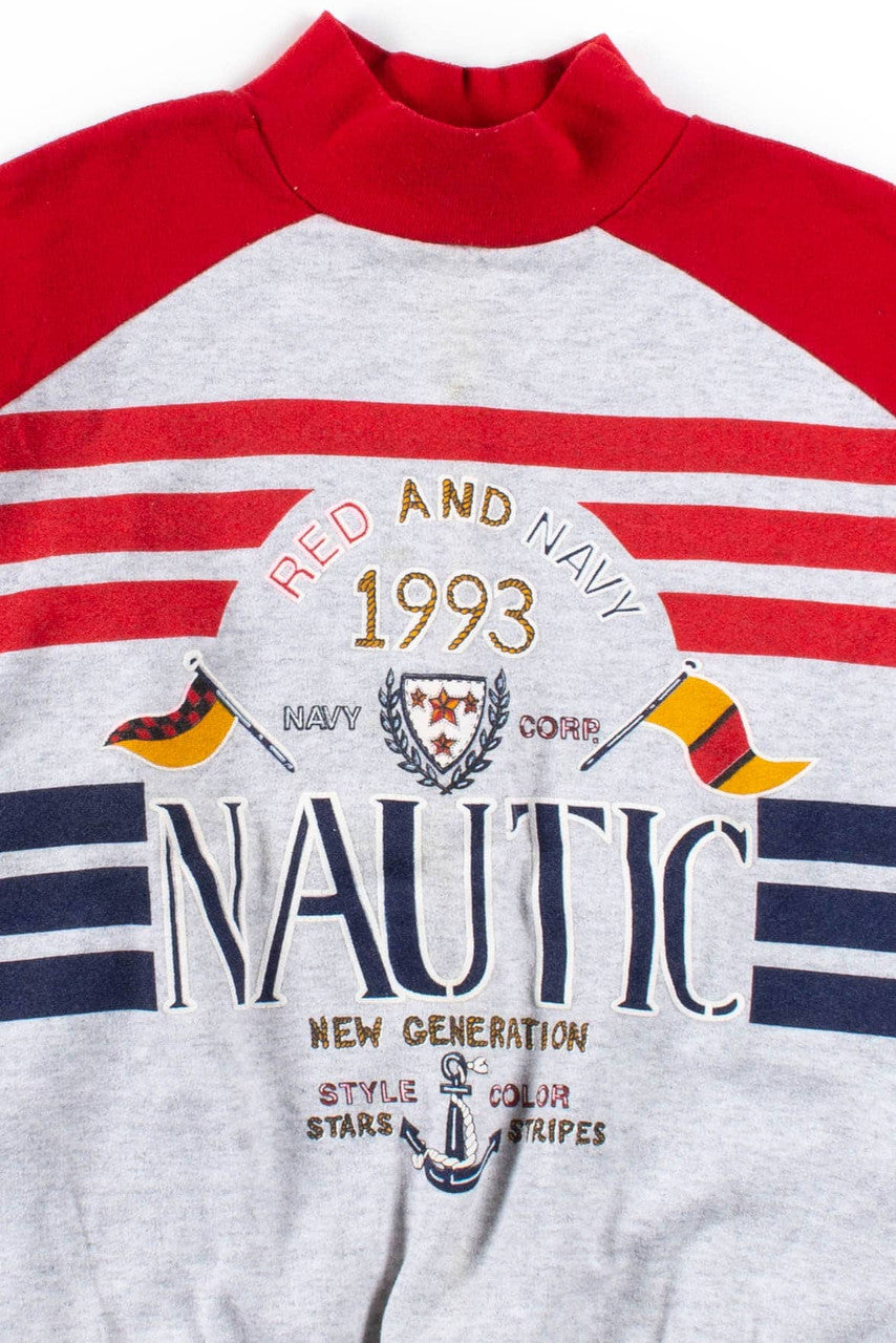 Red & Navy 1993 Nautic Sweatshirt