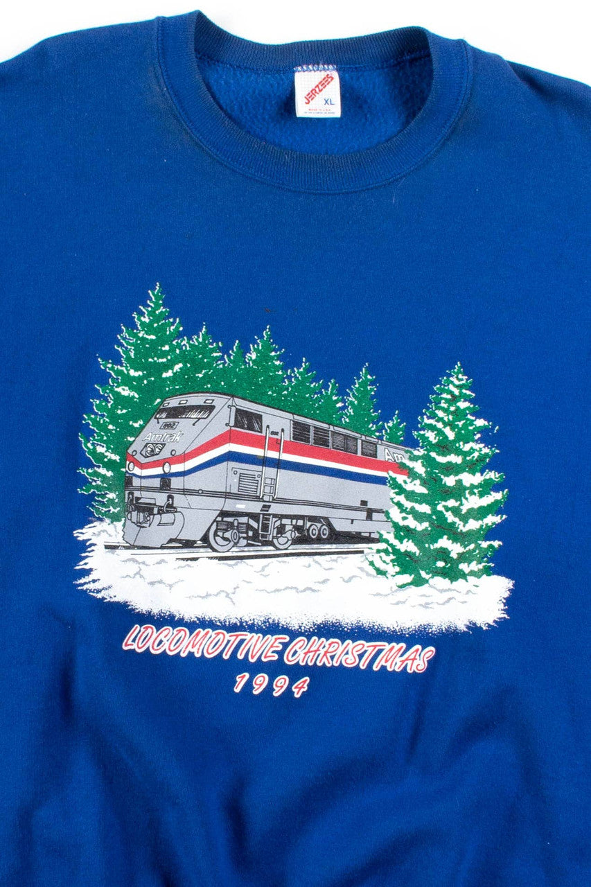 Amtrak Locomotive Christmas 1994 Sweatshirt