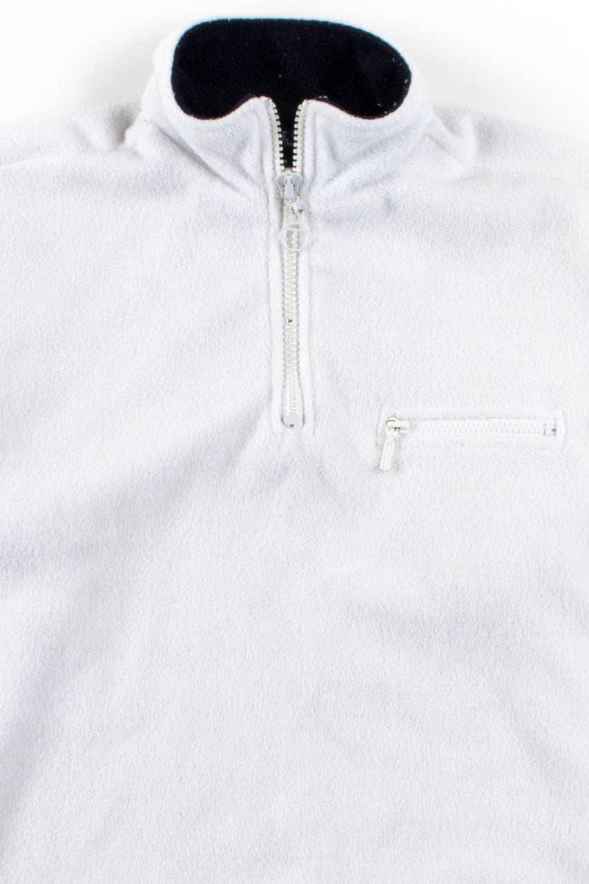 White Tommy Hilfiger Fleece Quarter Zip