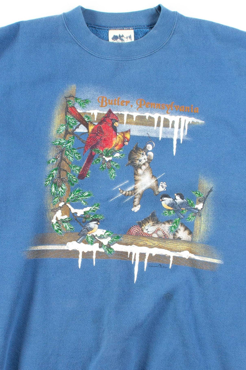 Butler, Pennsylvania Kitten & Birds Sweatshirt