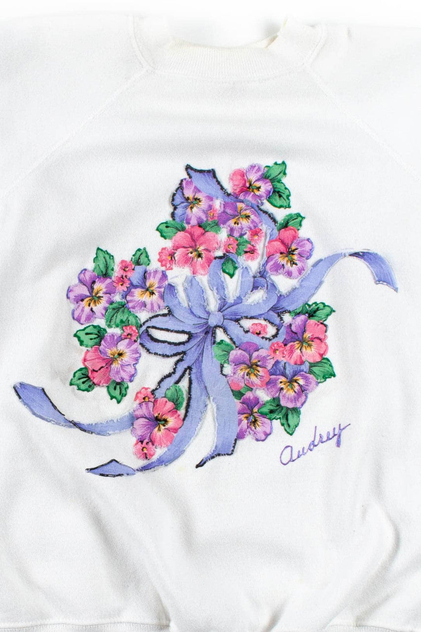 Audrey Bouquet Applique Sweatshirt