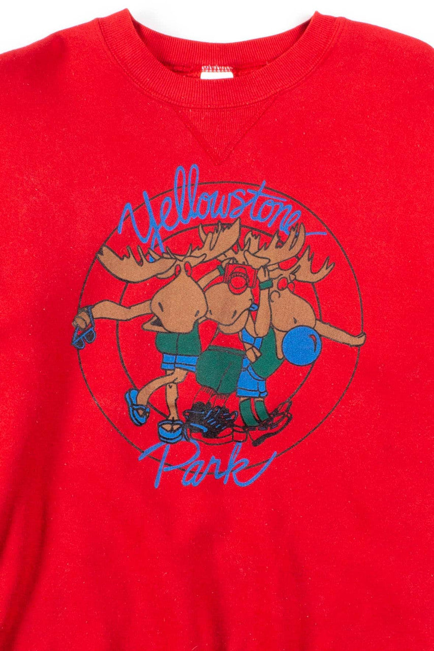 Yellowstone Park Moose Tourists Sweatshirt