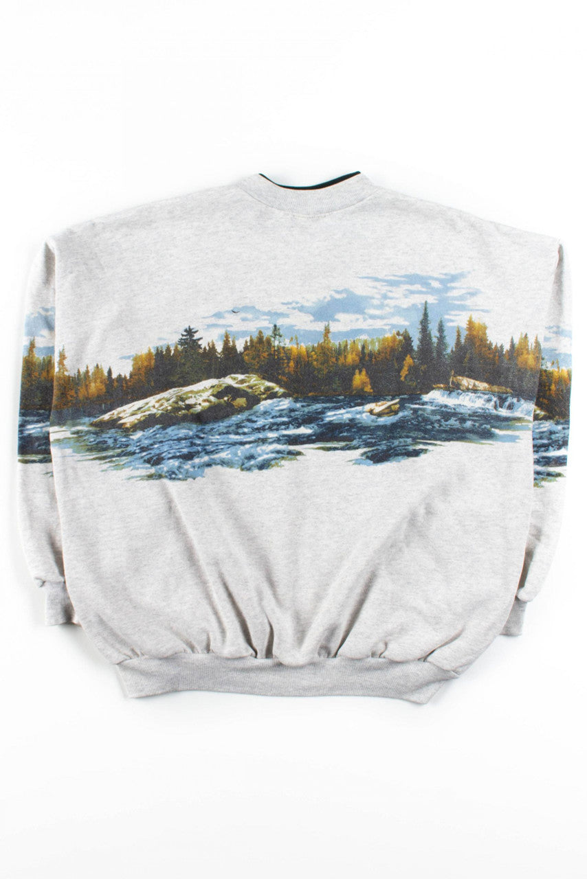 Allover Graphic Bald Eagle Sweatshirt