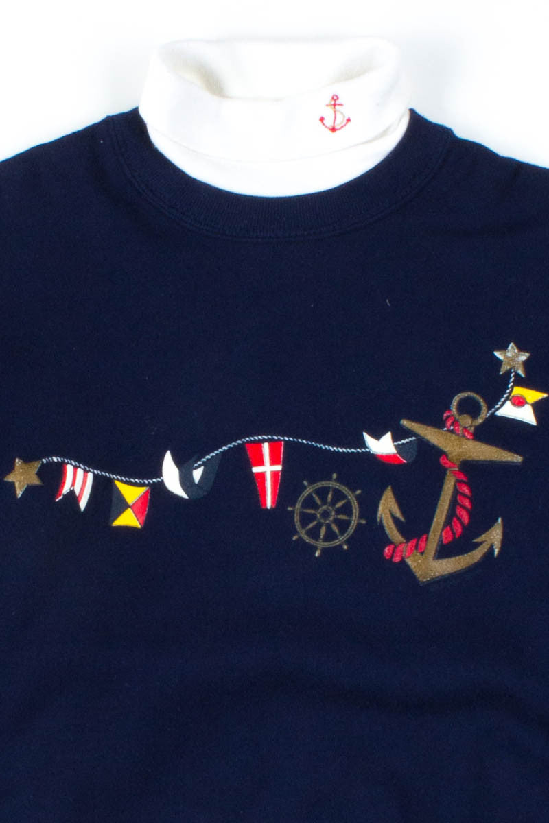 Anchors Turtleneck Sweatshirt