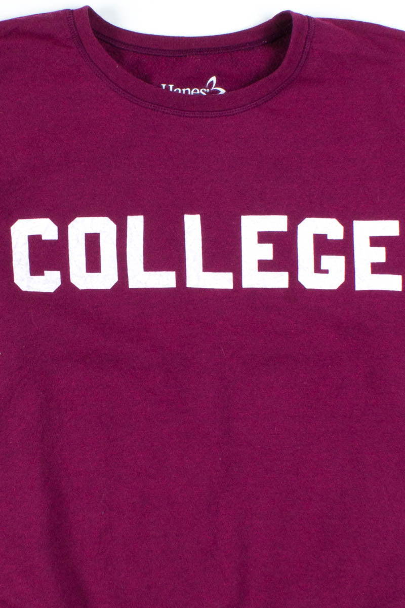 Burgundy College Sweatshirt