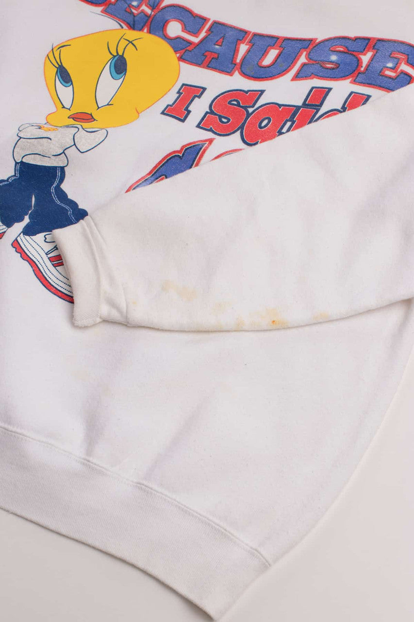 Tweety Bird Glitter Print Sweatshirt