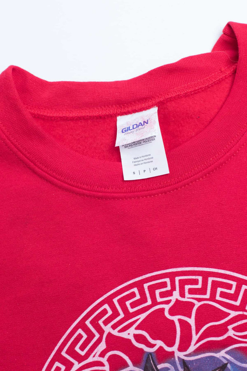 Double Print Designer Bootleg Sweatshirt