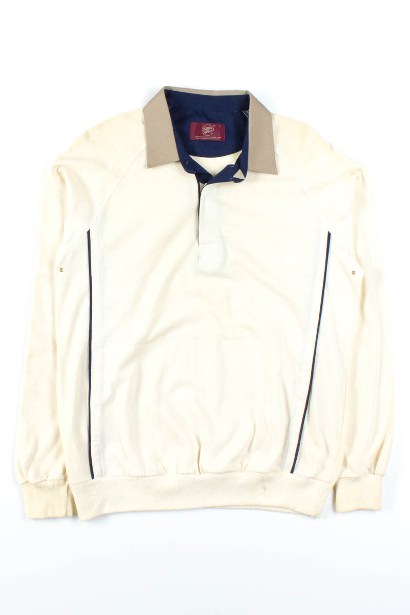 Vintage Cream Polo Sweatshirt