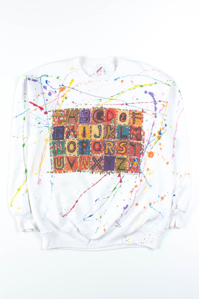 Paint Splatter Alphabet Sweatshirt