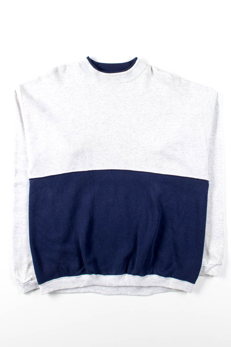 Grey & Navy Block Sweatshirt