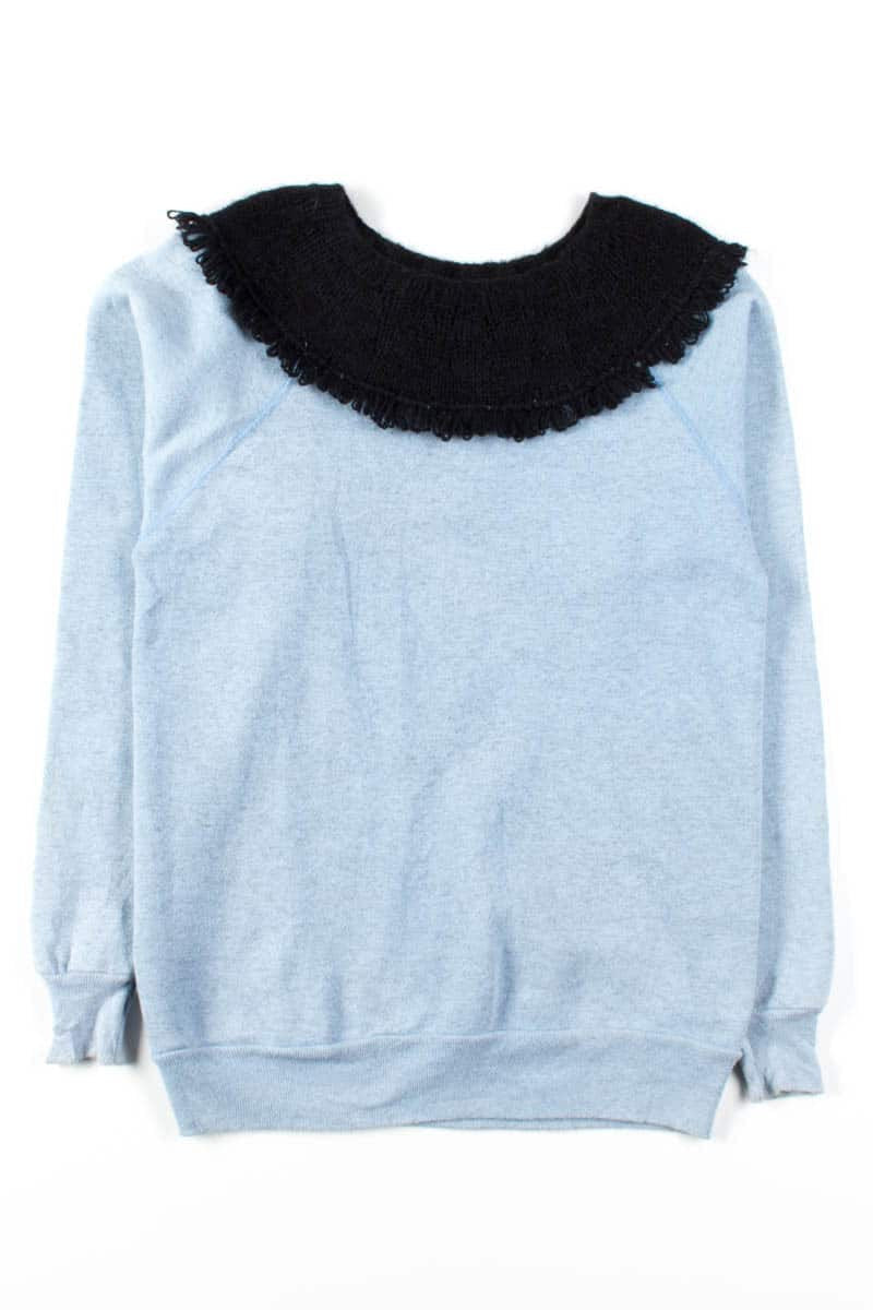 Knit Collar Sweatshirt