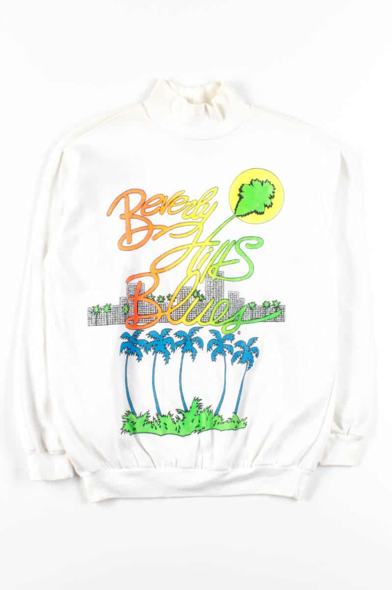 Beverly Hills Blues Turtleneck Sweatshirt
