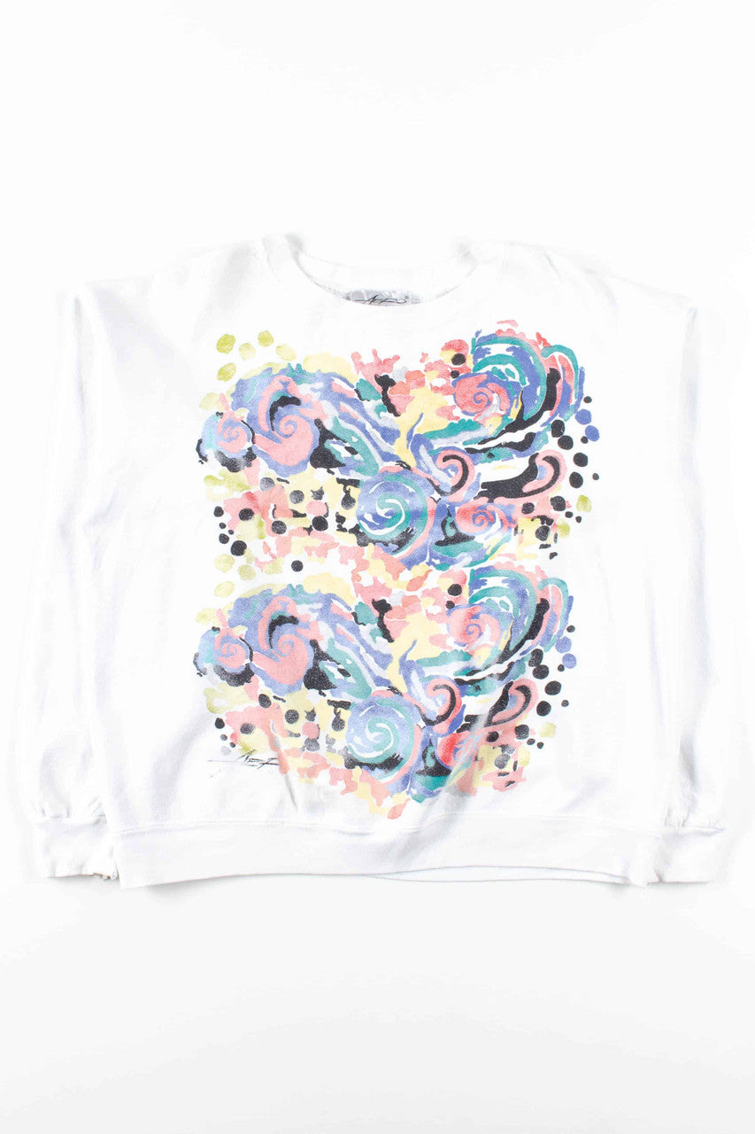Abstract Pastel Swirls Sweatshirt