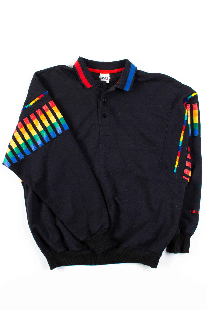 Black Rainbow Polo Sweatshirt