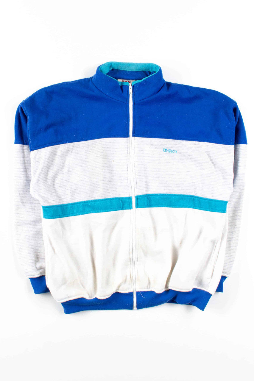 Blue Color Block Wilson Track Jacket